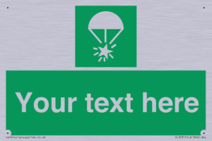 Custom sign safe condition Rocket parachute flare